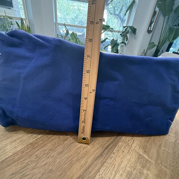 Vtg Lands End Heavy Canvas Tote Large Blue Trim USA - Picture 12 of 16